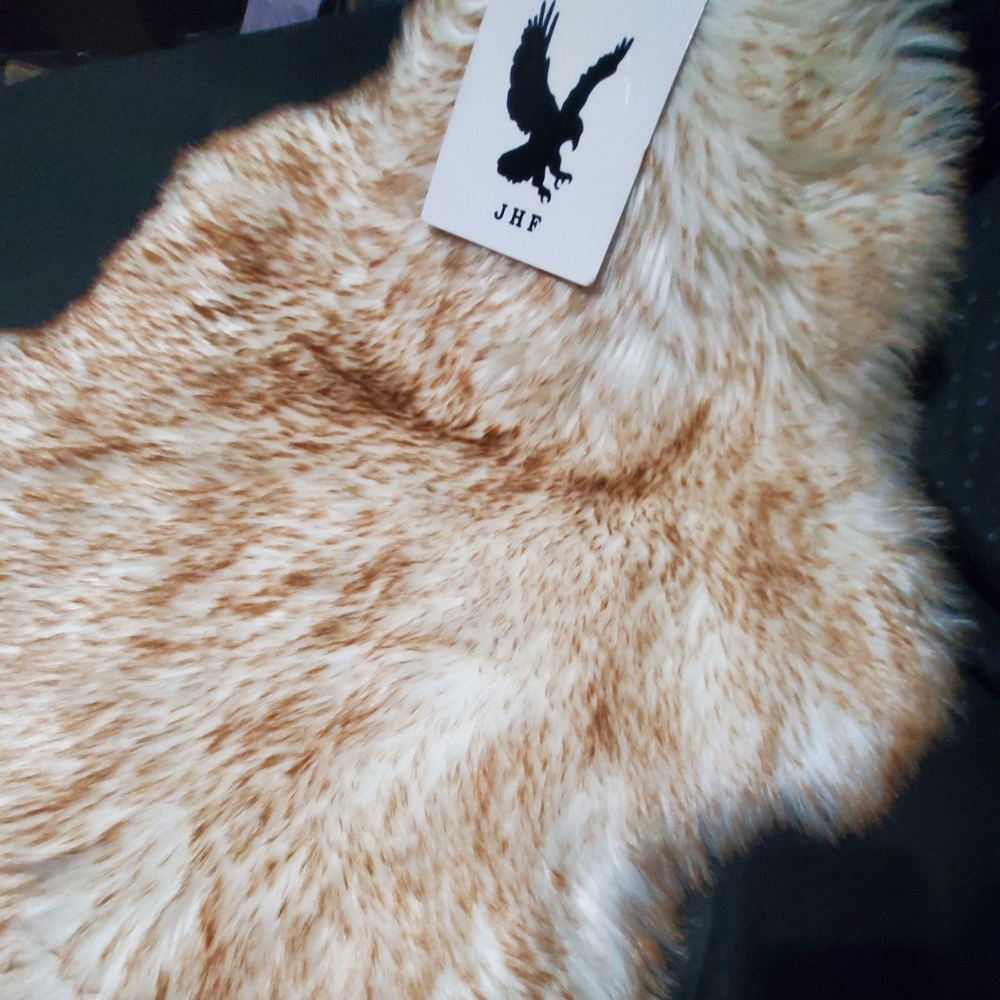 Brown fuzzy rug